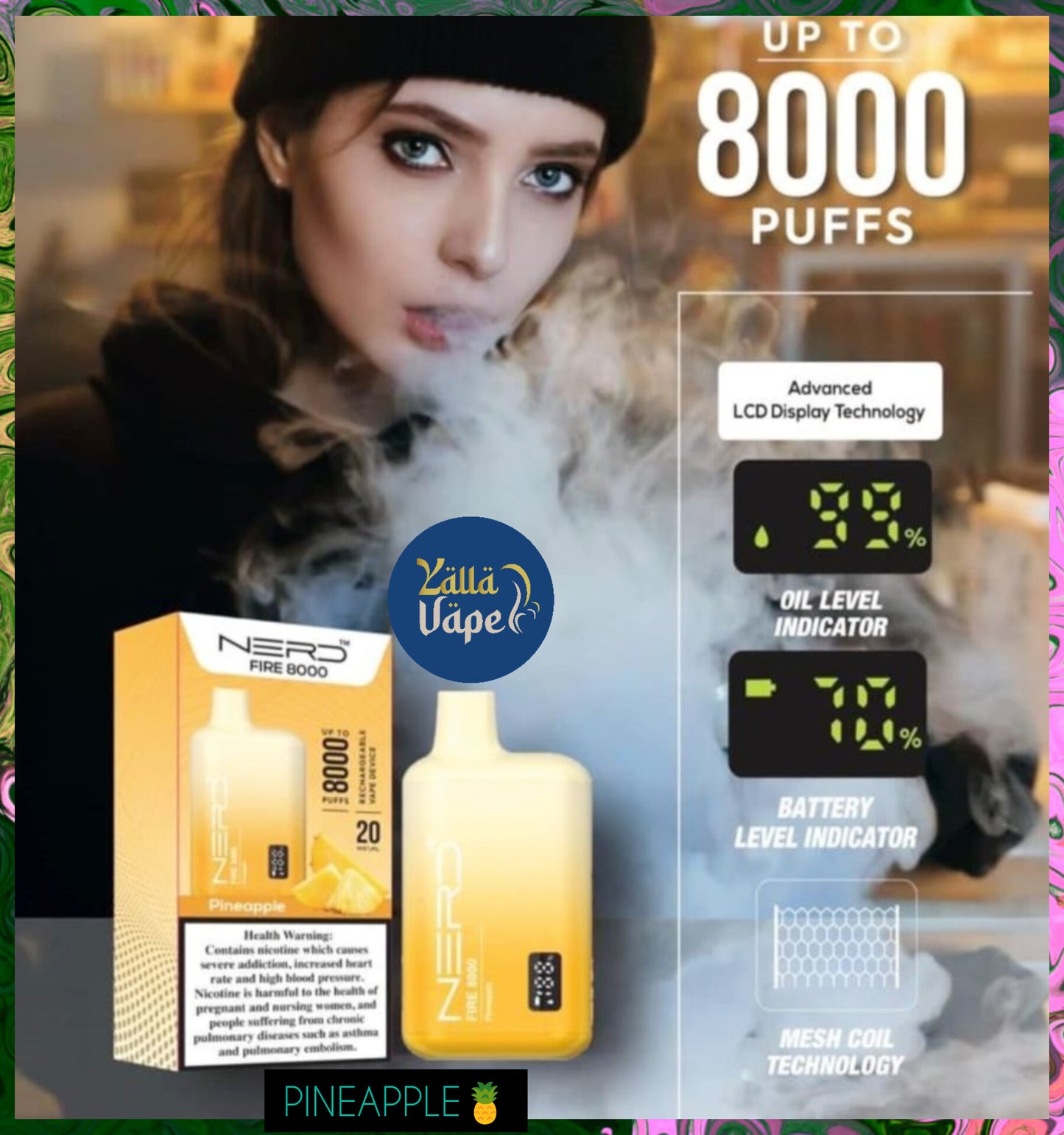 NERD FIRE 8000 Puffs 2%