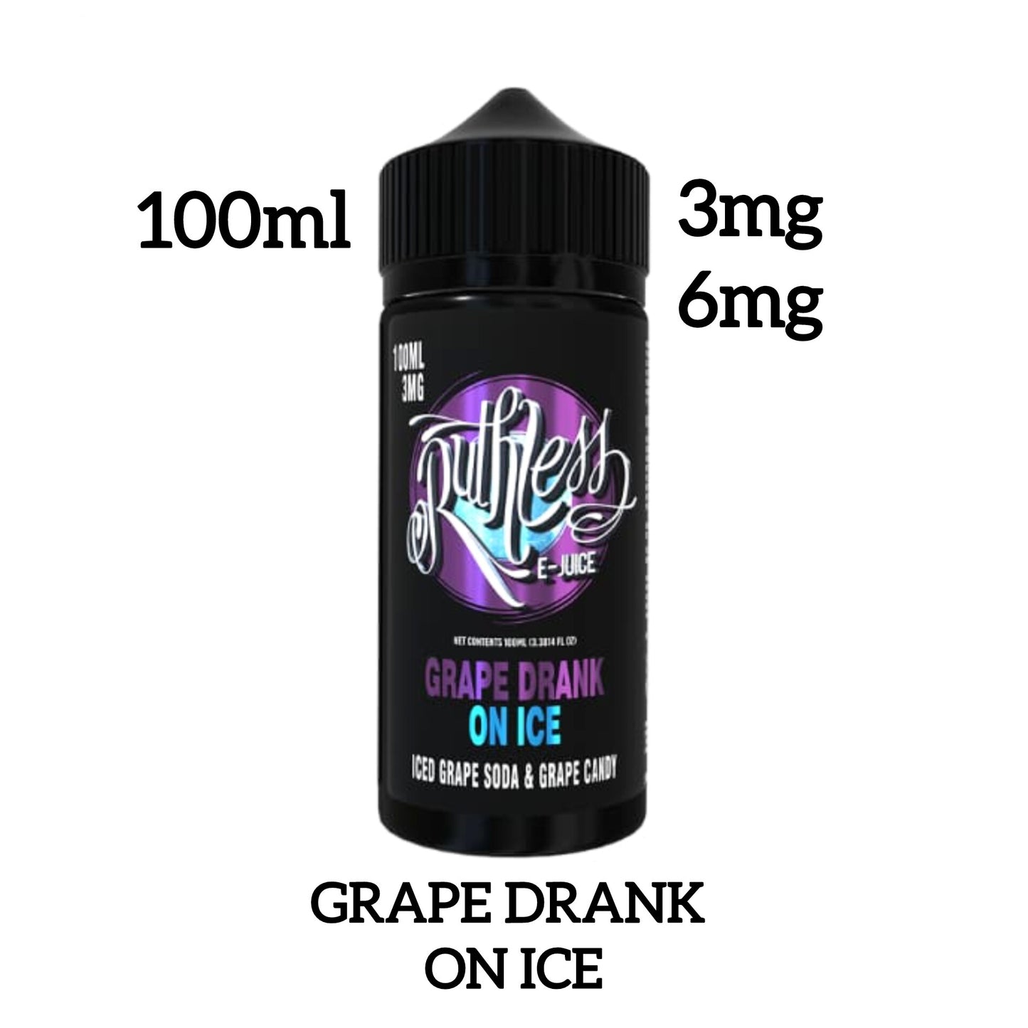 GRAPE DRANK ON ICE 100ml E-Juice By RUTHLESS VAPOR