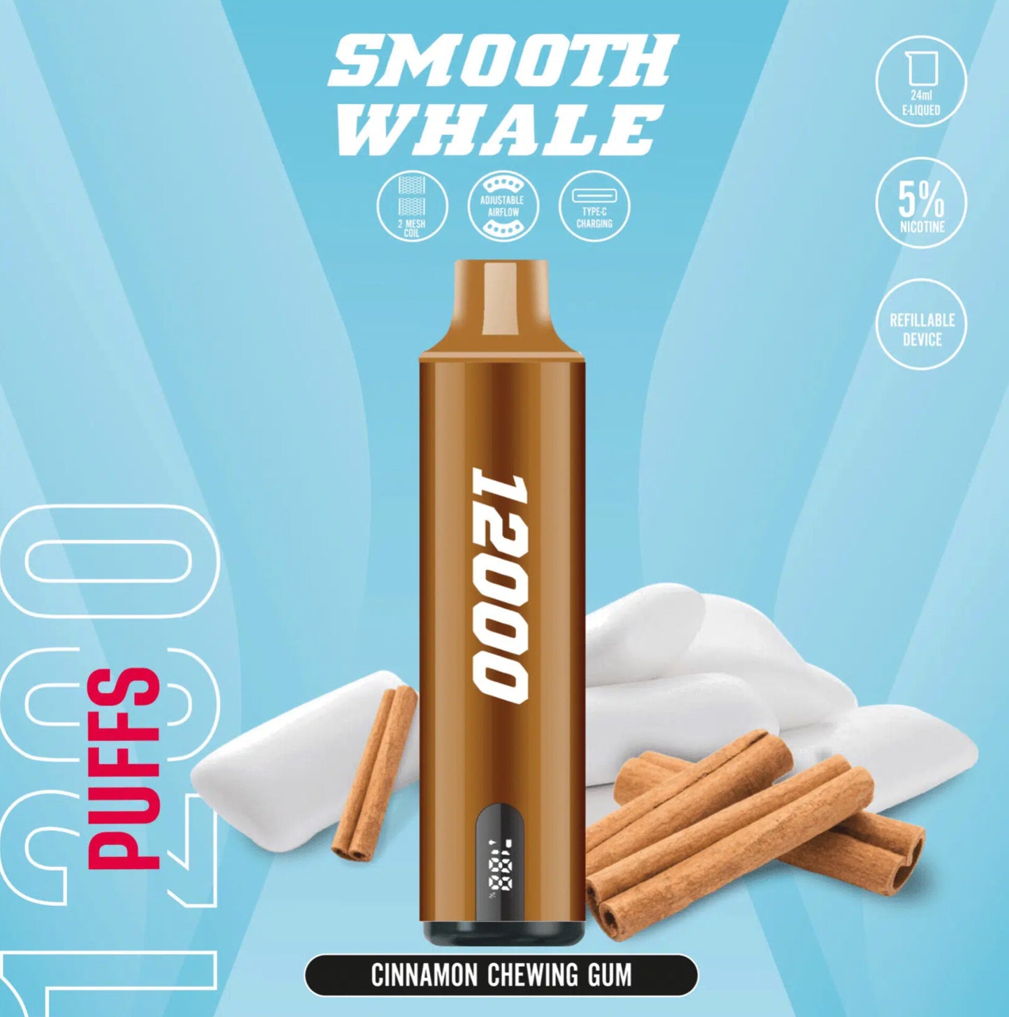 Smooth Whale 12000 Puffs Disposable Vape In Dubai UAE