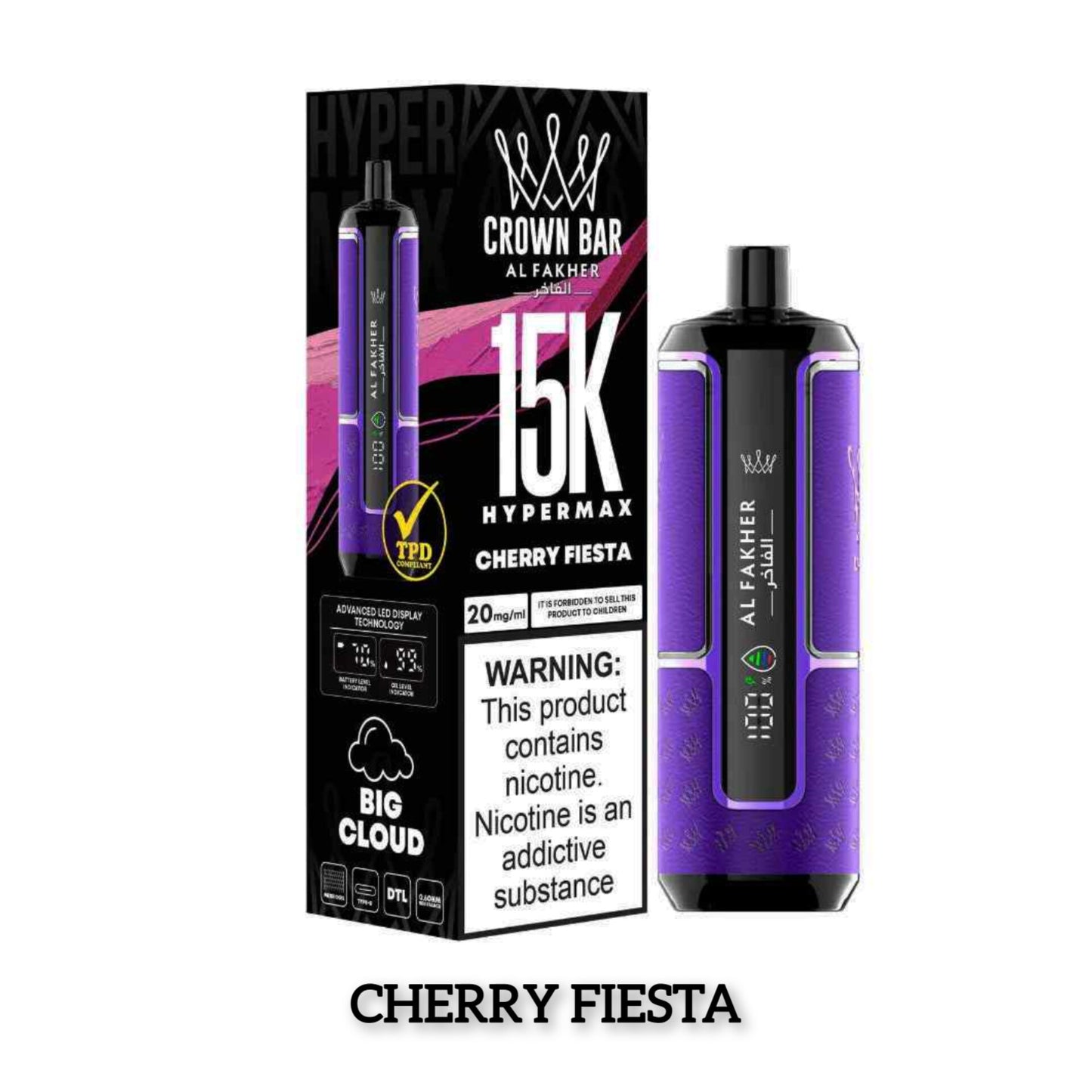 Al Fakher Crown Bar Hypermax 15000 Puffs 6mg