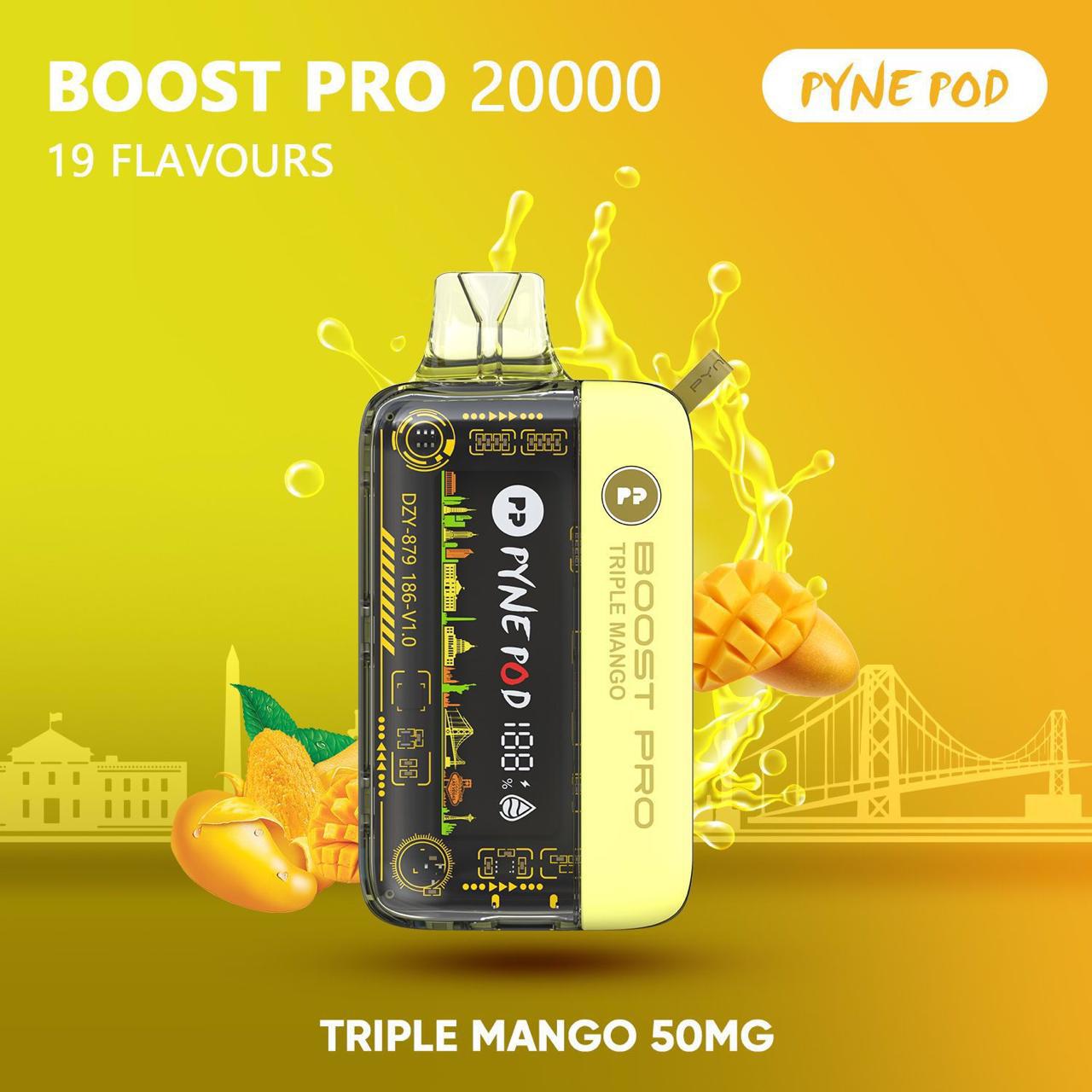 PYNE POD Boost Pro 20000 Puffs 50MG Disposable Vape in Dubai UAE