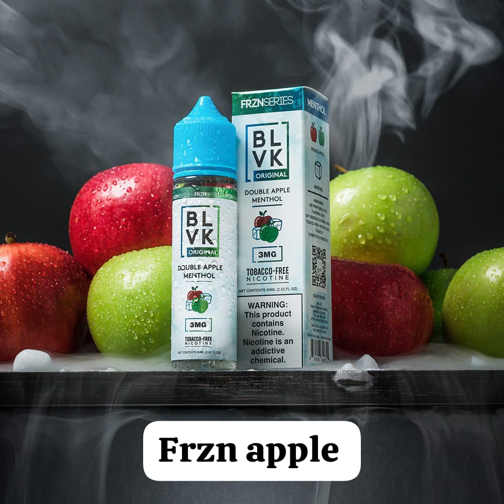 DOUBLE APPLE MENTHOL (Frzn Apple) 3mg 60ml E-liquid By BLVK ORIGINAL (FRZN SERIES)