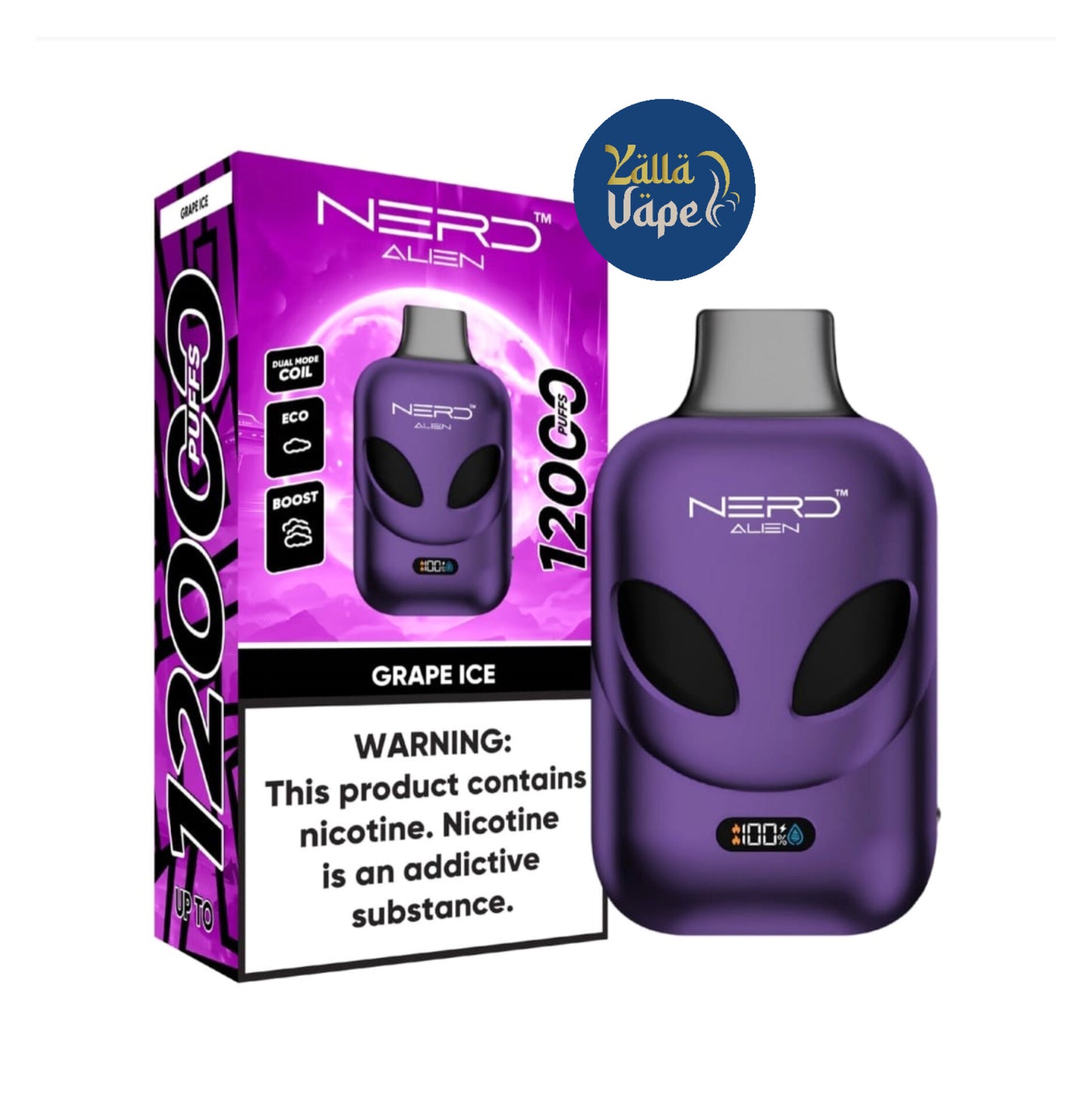 NERD ALIEN 12000 Puffs 20mg/2% Nicotine