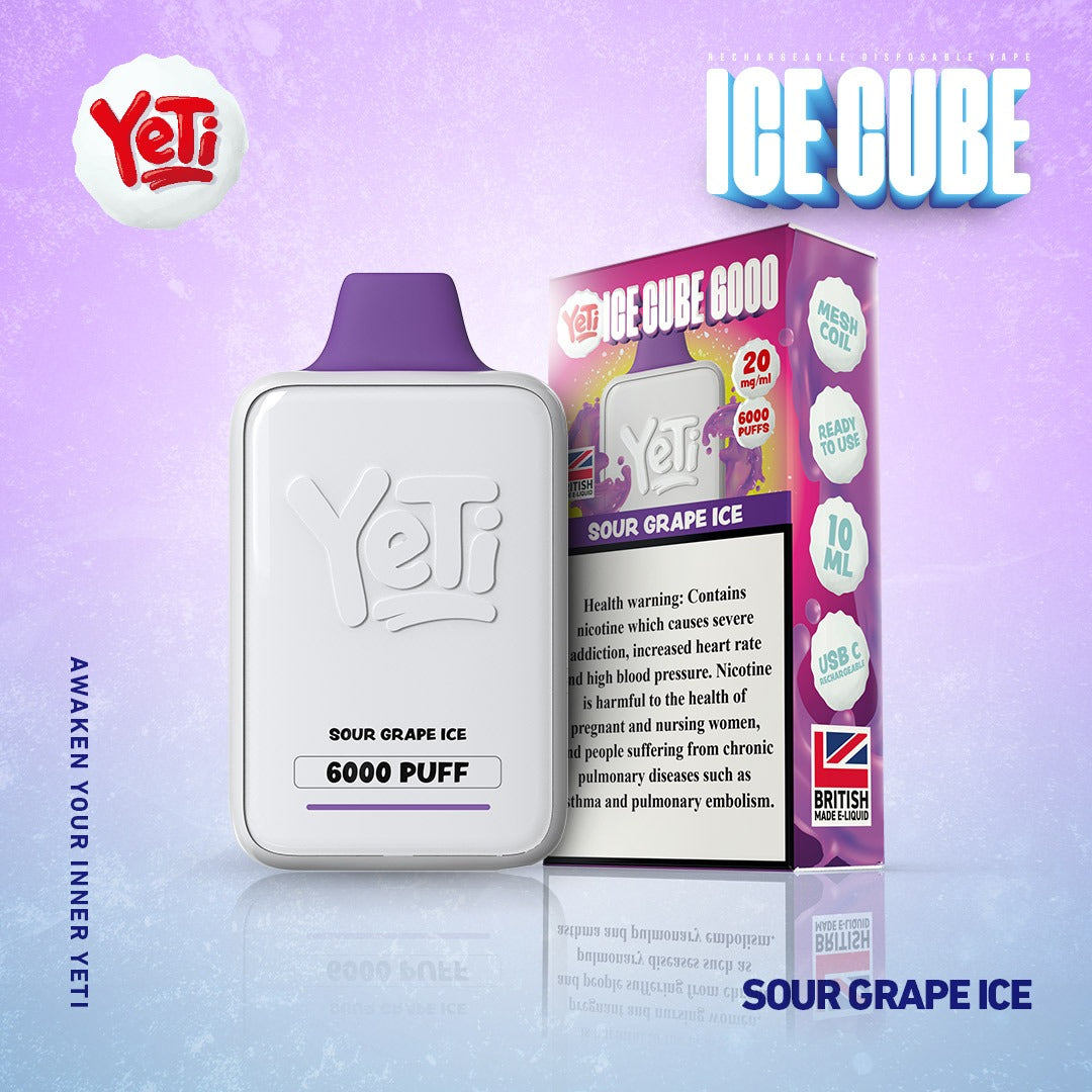 Yeti Ice Cube 6000 Puffs Disposable Vape 20mg In Dubai UAE