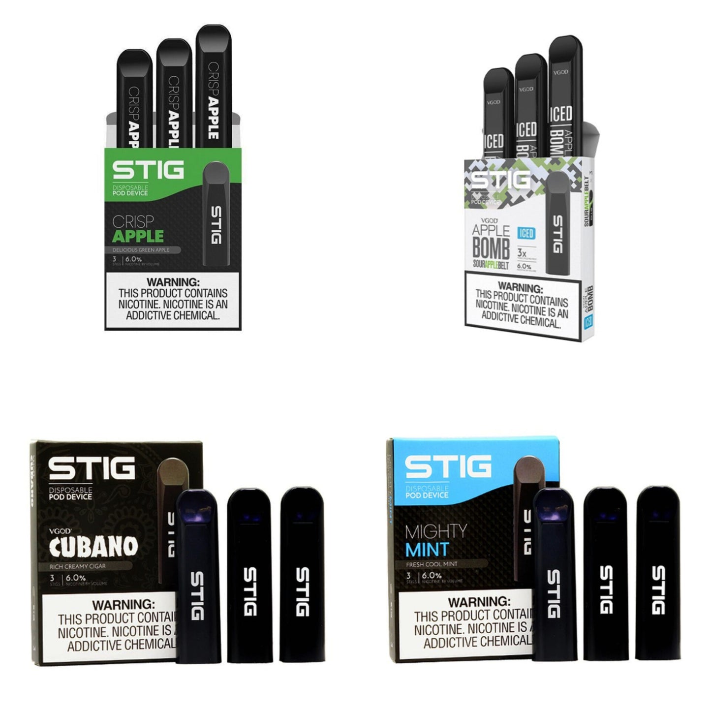 STIG Disposable Vape All Flavors by VGOD