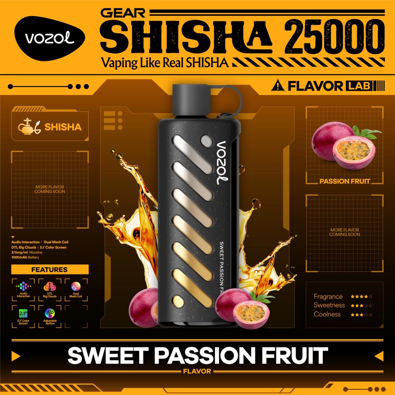 VOZOL Gear Shisha 25000 Puffs Disposable Vape