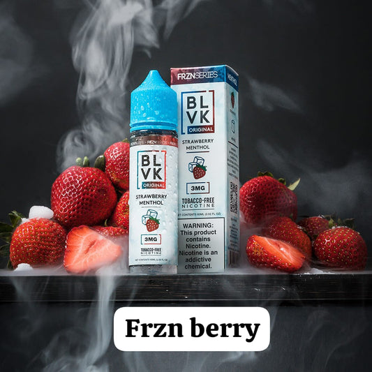 STRAWBERRY MENTHOL (Frzn Berry) 3mg 60ml E-liquid By BLVK ORIGINAL (FRZN SERIES)