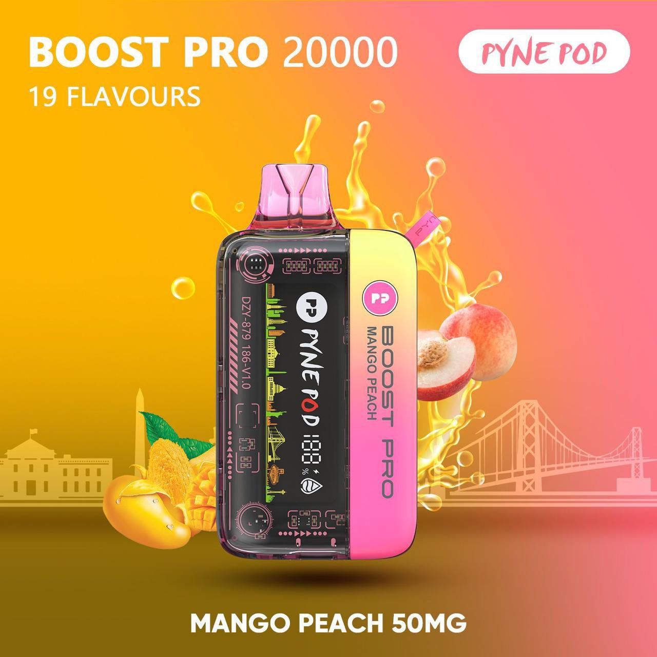 PYNE POD Boost Pro 20000 Puffs 50MG Disposable Vape in Dubai UAE