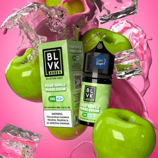 SOUR APPLE BUBBLEGUM ICE - BLVK BUBBA SALTS - 30ml - In Dubai UAE