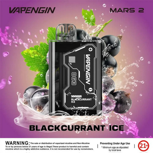 Vapengin Mars 2 20,000 Puffs — Blackcurrant Ice, tart blackcurrant with cooling finish, rechargeable long-life vape UAE