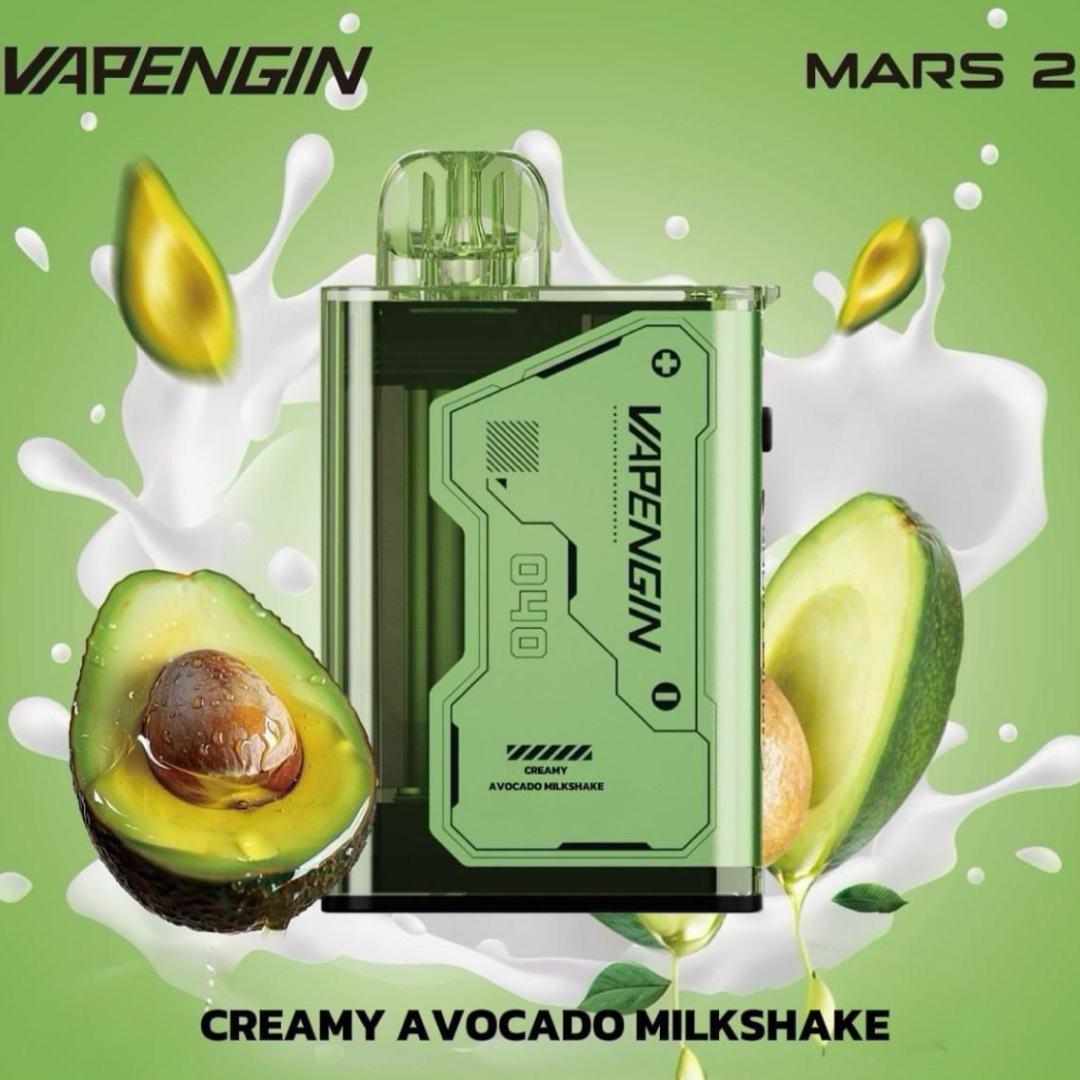 Vapengin Mars 2 20K Puffs — Creamy Avocado Milkshake, rich avocado dessert vape, rechargeable Type-C, available Dubai & UAE