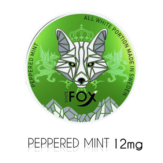 White Fox Peppered Mint nicotine pouches – spicy black pepper & mint flavor, UAE