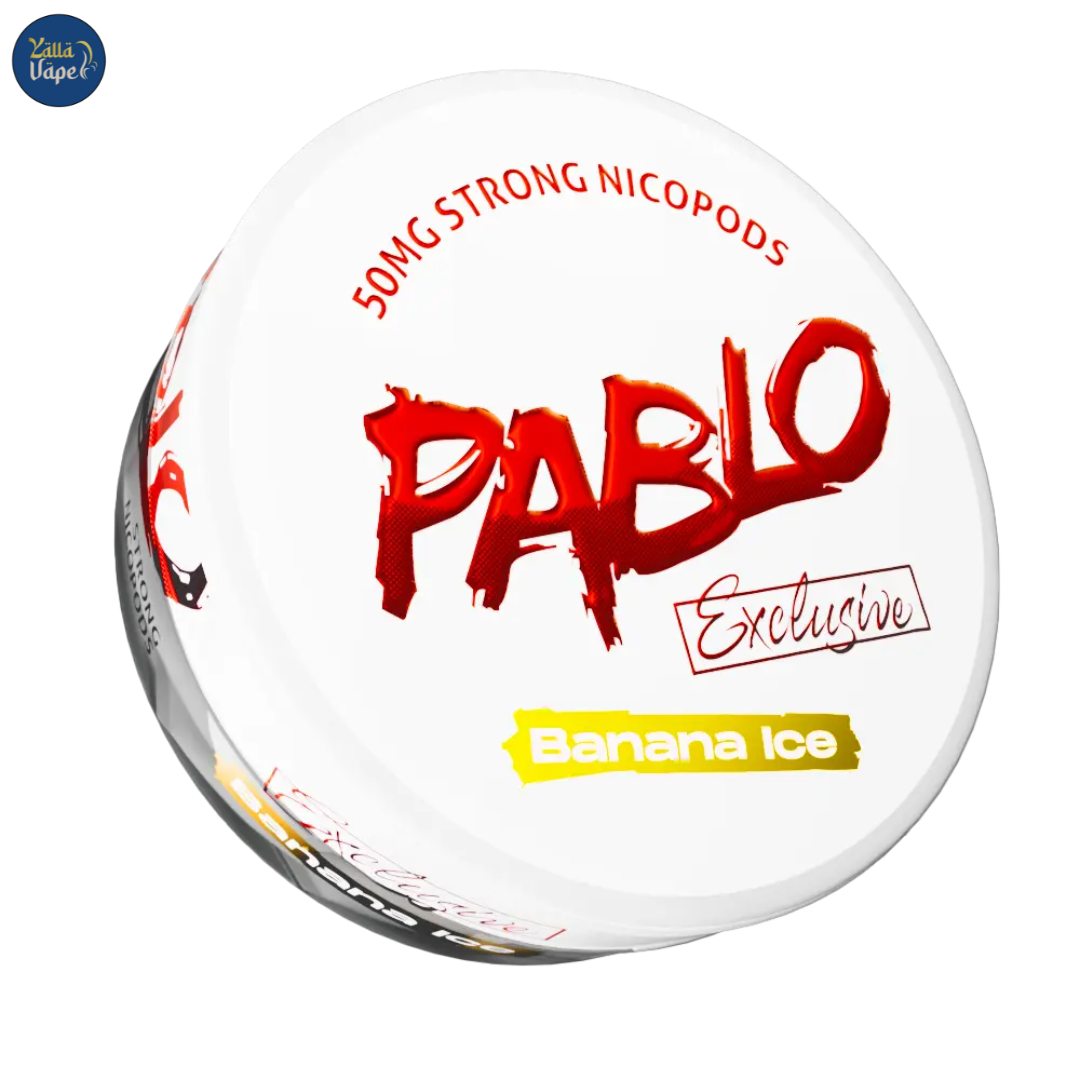 Pablo_Banana_Ice_50mg_Nicotine_Pouches.png Pablo Exclusive Banana Ice 50mg Strong Nicopods | Nicotine Pouches - Image 1