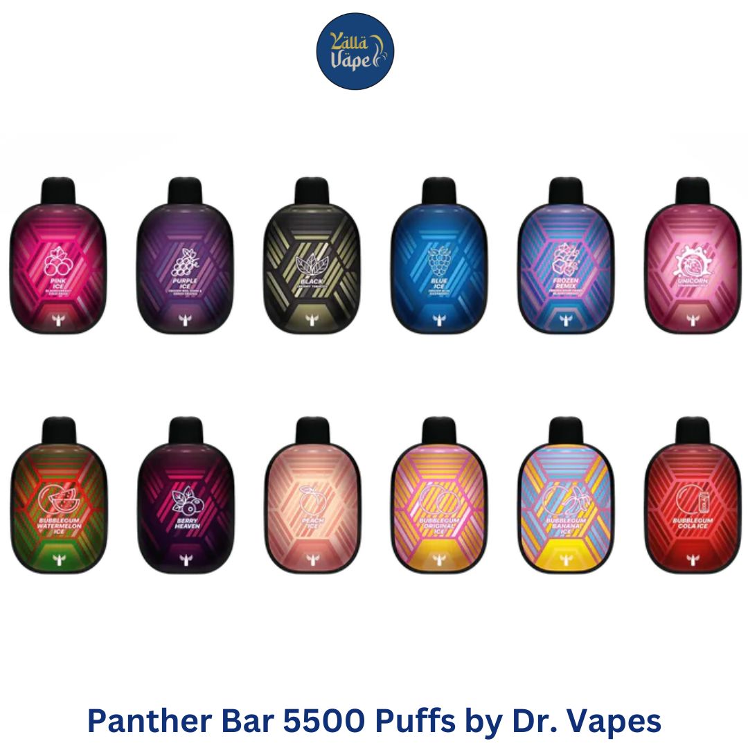 Panther_Bar_5500_Puffs_by_Dr._Vapes.jpg PANTHER BAR 5500 Puffs Rechargeable Disposable Vape By Dr. Vape - Image 1